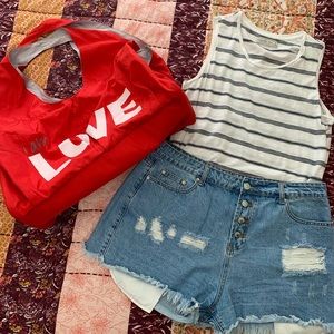 Peace Love World Love Duffle Bag